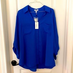Express blue blouse